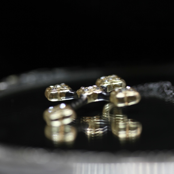 14ktGold Dipped Black/Gold Swarovski Necklace - Picture 6 of 6